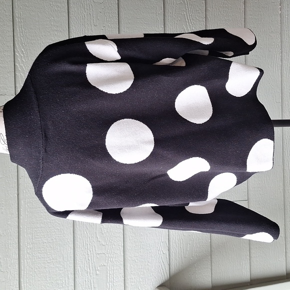 Anthropologie Maeve Carys Mock Neck Oversized Polka Dot Sweater Sz M - Picture 6 of 11